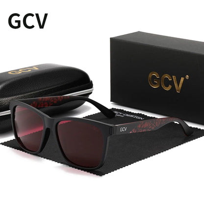 Square Polarized Sunglasses – Stainless Steel Frame