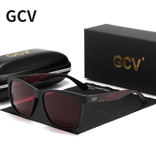 Square Polarized Sunglasses – Stainless Steel Frame