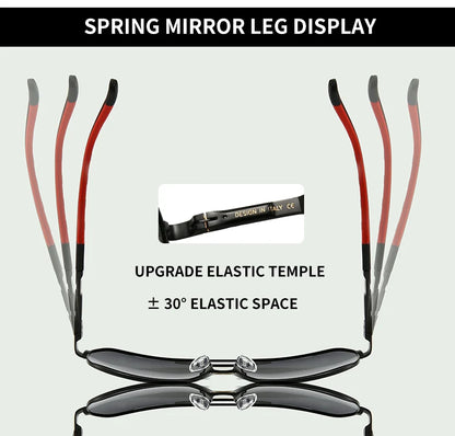 Vintage Aluminum Polarized Oval Sunglasses