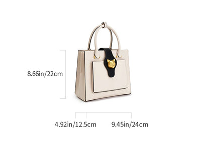 Split Leather Business Tote Bag