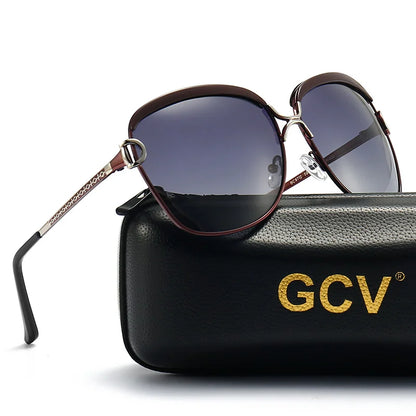 Square Polarized Sunglasses – Stainless Steel Frame