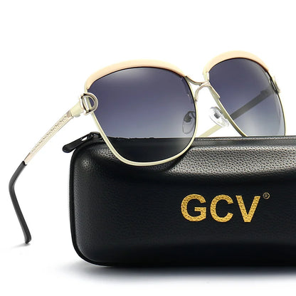 Square Polarized Sunglasses – Stainless Steel Frame