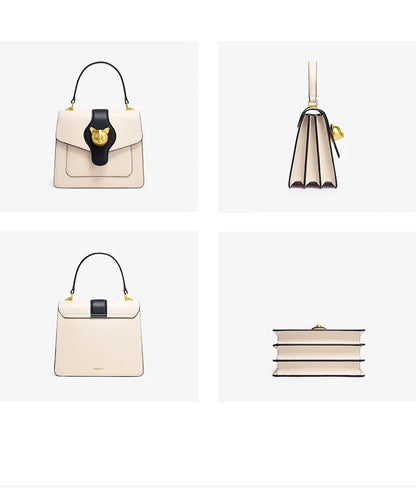 Split Leather Doctor Shoulder and Crossbody Bag