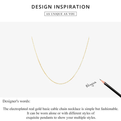 Sterling Silver Adjustable Chain Necklace – Lobster Clasp