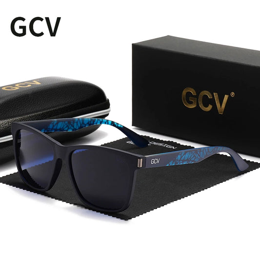 Square Polarized Sunglasses – Stainless Steel Frame