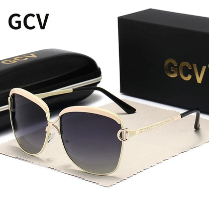 Square Polarized Sunglasses – Stainless Steel Frame