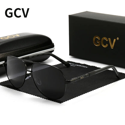 Vintage Aluminum Polarized Oval Sunglasses