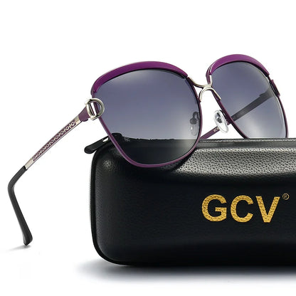 Square Polarized Sunglasses – Stainless Steel Frame