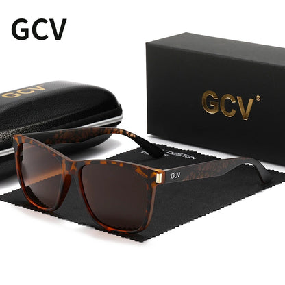 Square Polarized Sunglasses – Stainless Steel Frame