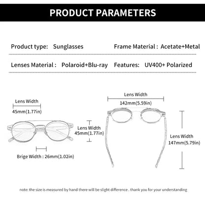 Acetate Butterfly Polarized Sunglasses