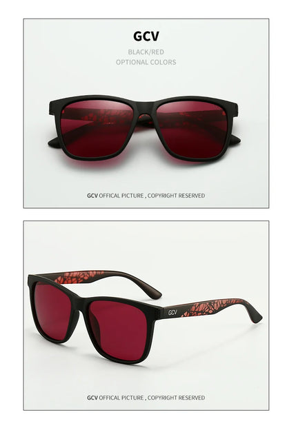 Square Polarized Sunglasses – Stainless Steel Frame