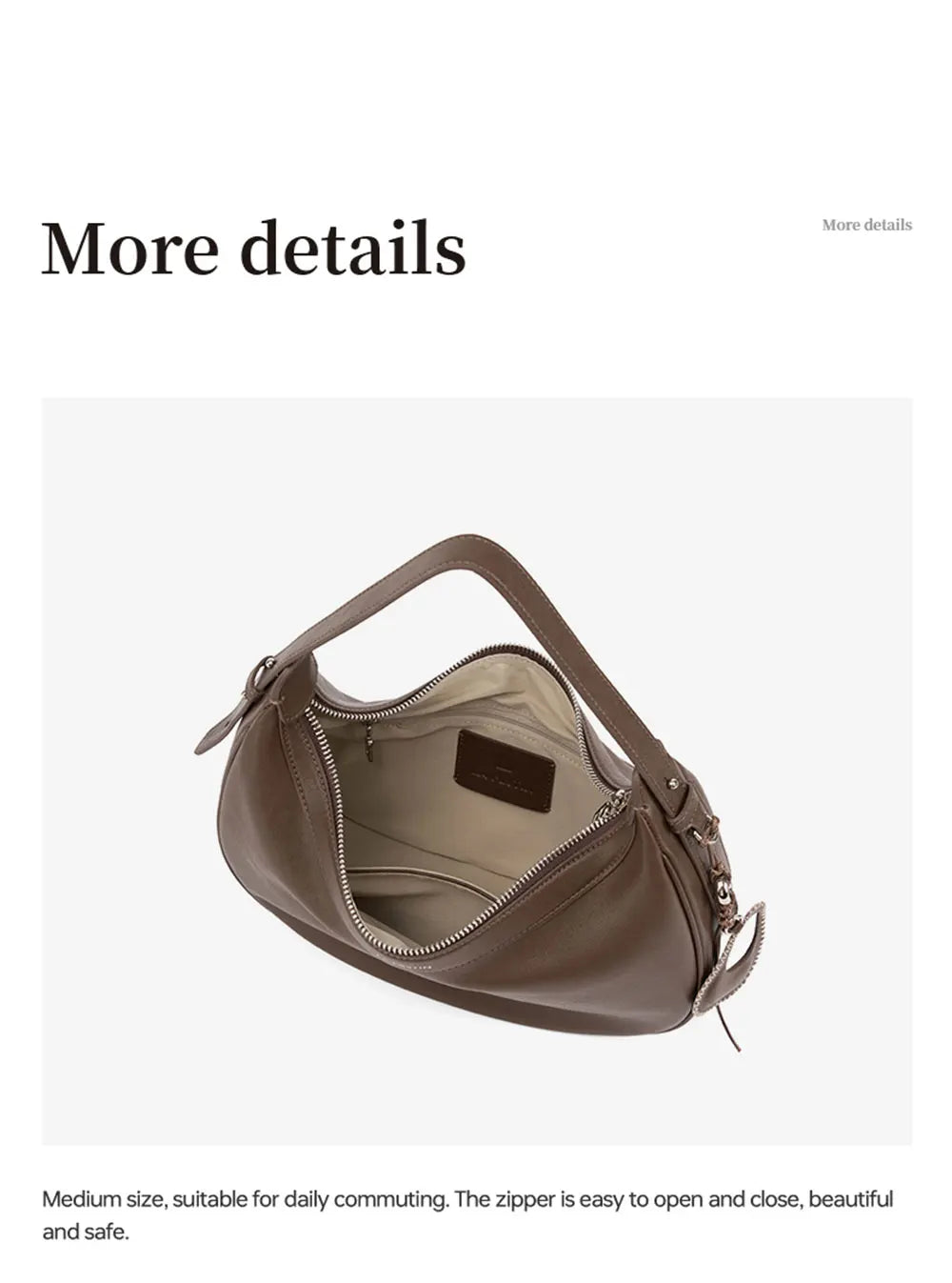 Genuine Leather Curved Tote Bag