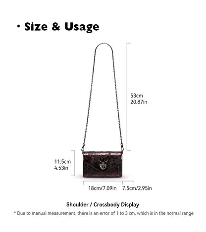 Genuine Leather Mini Crossbody and Shoulder Bag