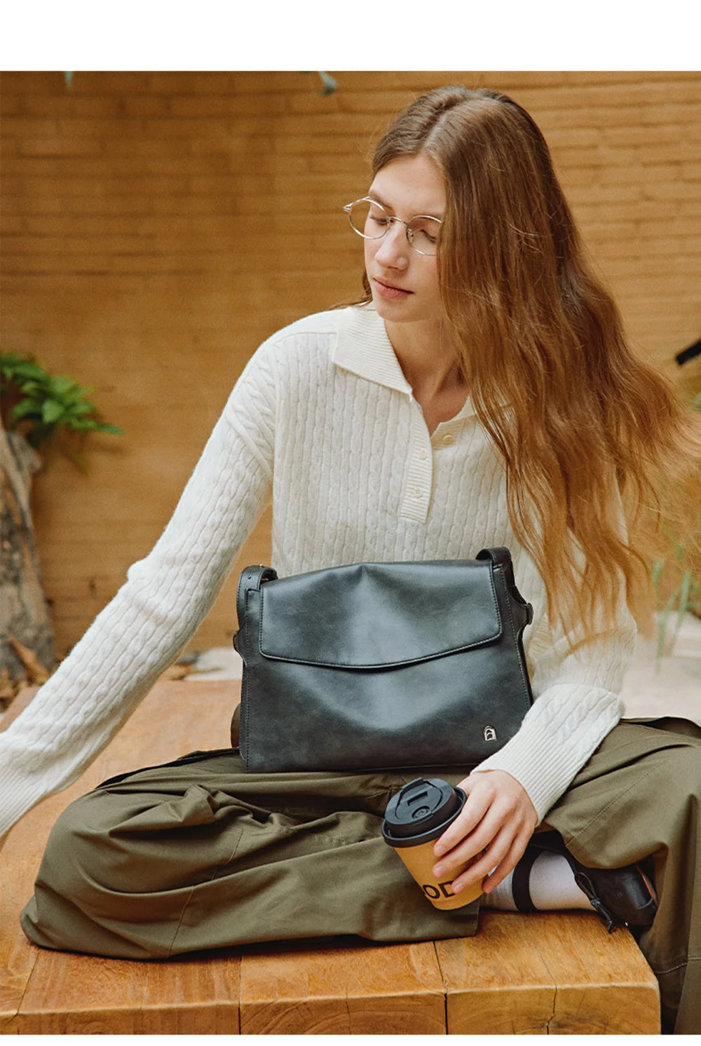 Genuine Leather Structured Tote Bag