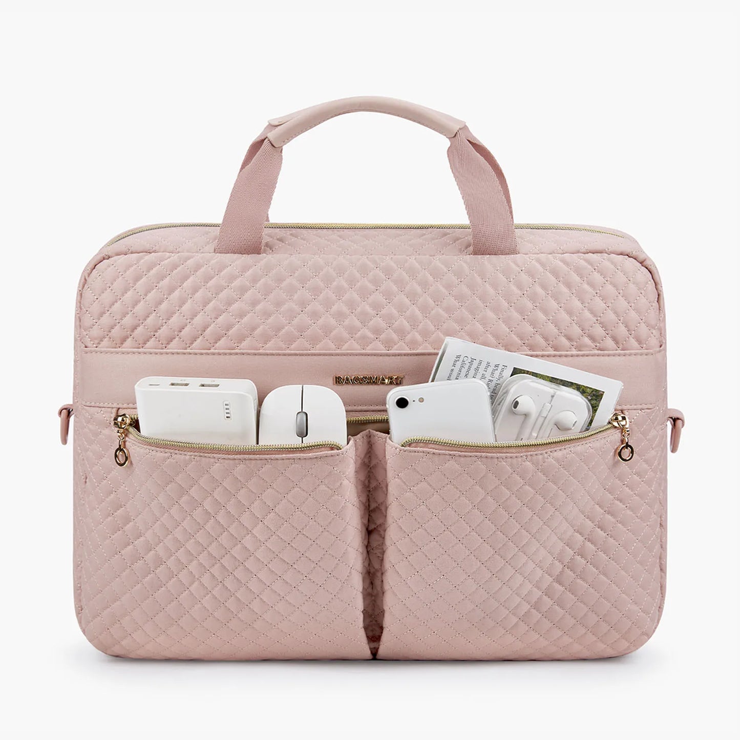 Nylon Structured Laptop Briefcase and Shoulder Bag