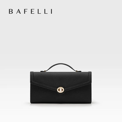 Genuine Leather Clutch Bag – Dress Style with Lock Flap