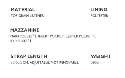 Boxy Genuine Leather Crossbody and Shoulder Bag