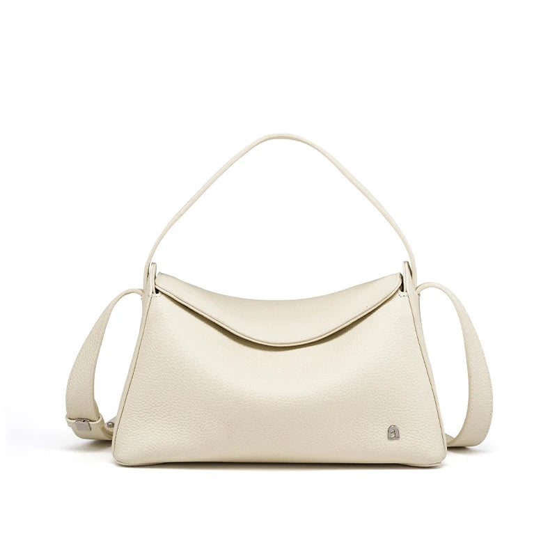 Soft Genuine Leather Mini Tote Crossbody