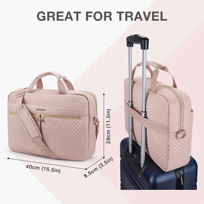 Nylon Structured Laptop Briefcase and Shoulder Bag