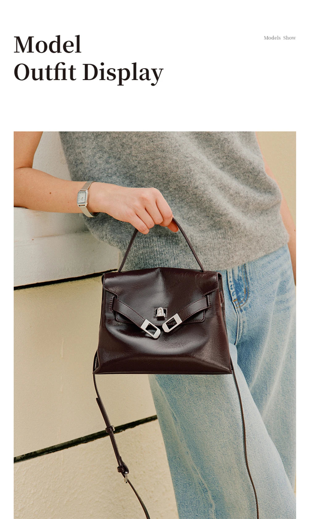 Microfiber Synthetic Leather Shoulder and Crossbody Tote