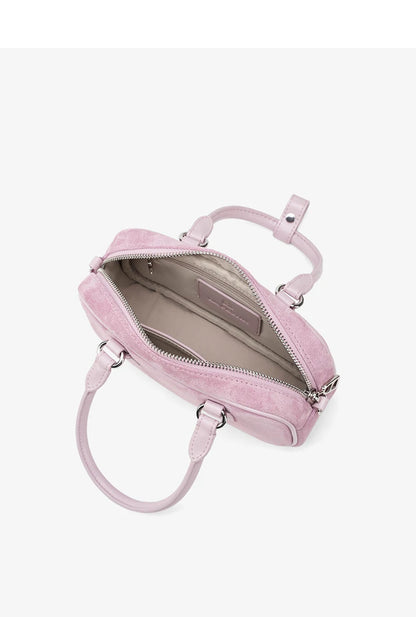 Split Leather Bowling Shoulder and Crossbody Tote