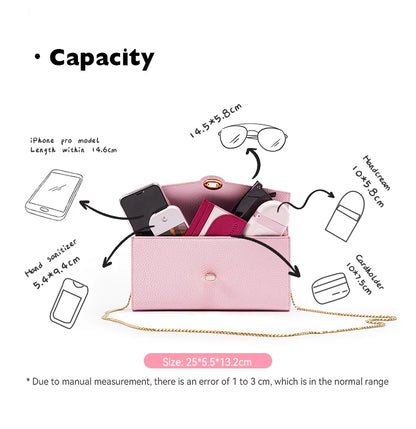 Genuine Leather Clutch Bag – Dress Style with Lock Flap