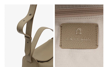 Soft Genuine Leather Mini Tote Crossbody