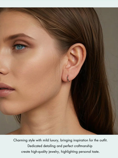 Minimalist Hoop Earrings – 925 Sterling Silver for Multiple Piercings