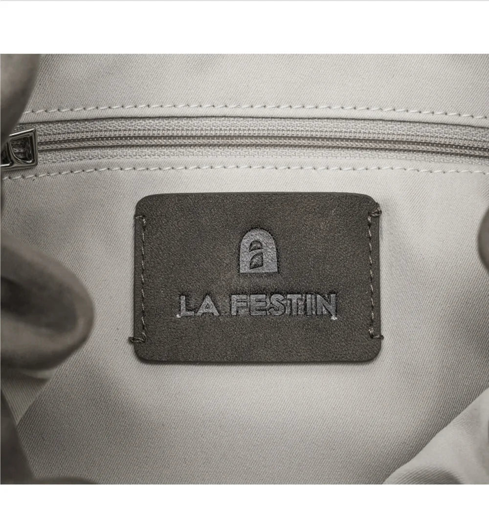 Genuine Leather Shoulder and Crossbody Tote