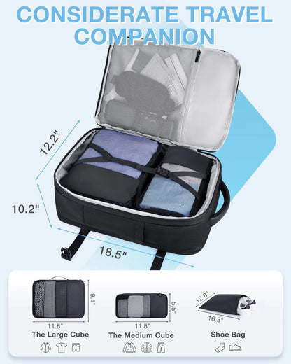 PVC Softback Laptop Backpack with Expandable Capacity
