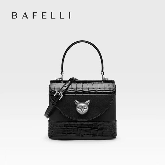 Genuine Leather Bucket Bag – Animal Print Style