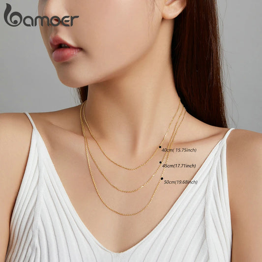 Sterling Silver Adjustable Chain Necklace – Lobster Clasp