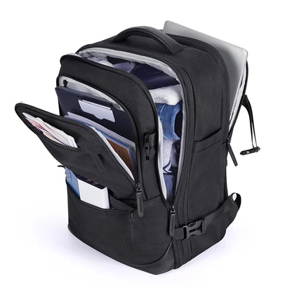 PVC Softback Laptop Backpack with Expandable Capacity