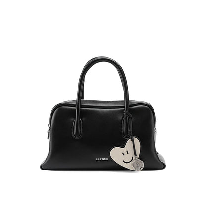 Split Leather Compact Shoulder and Crossbody Tote