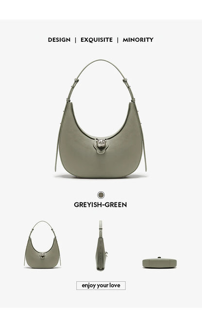Patchwork Genuine Leather Hobo Shoulder and Crossbody Bag