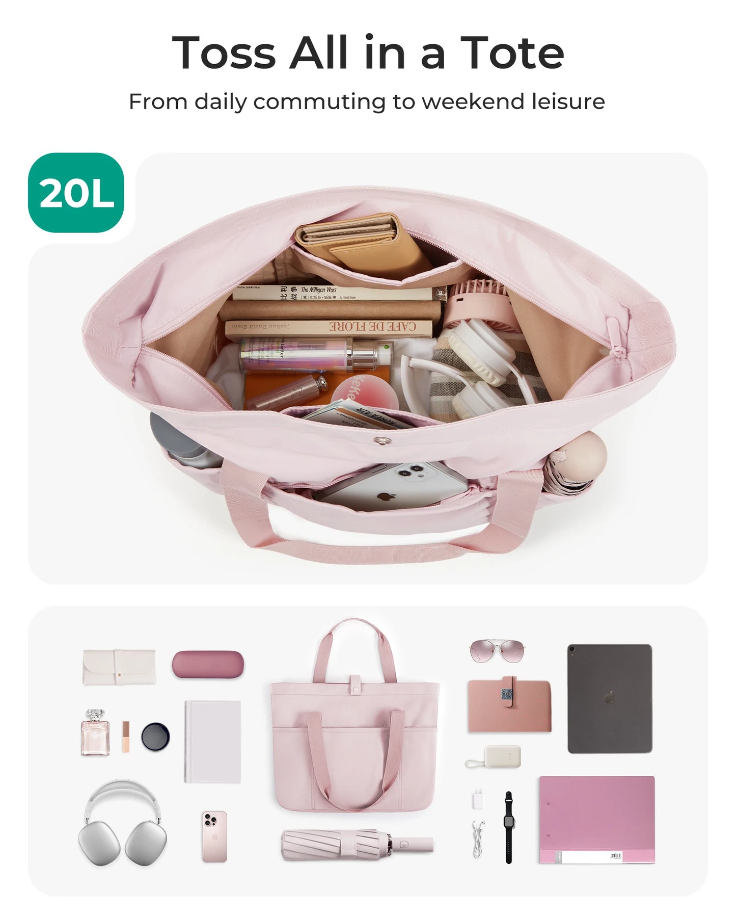 Nylon Foldable Tote Bag