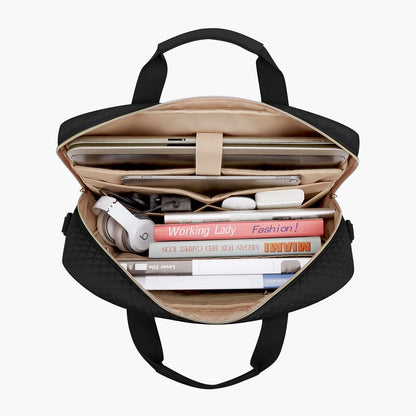 Nylon Structured Laptop Briefcase and Shoulder Bag