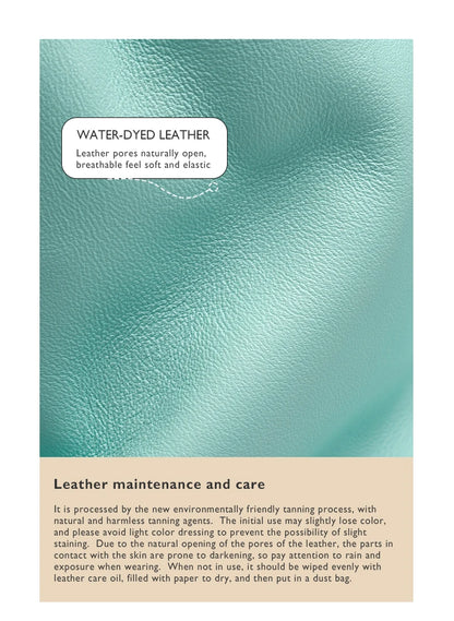 Genuine Leather Bucket Bag – Soft Casual with Open Pocket