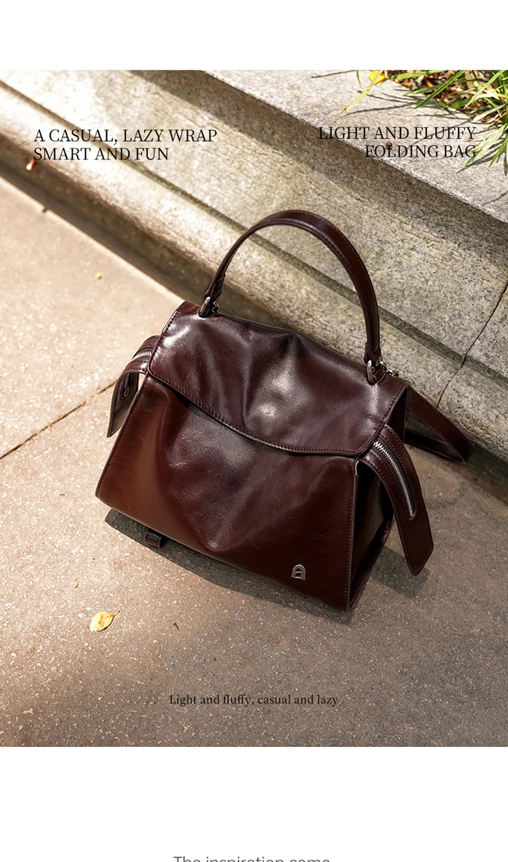 Genuine Leather Shoulder and Crossbody Tote