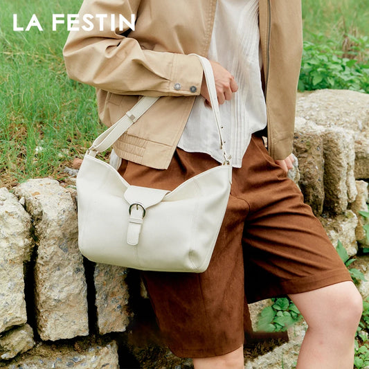 Split Leather Soft Tote Shoulder Crossbody Bag