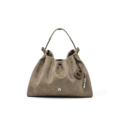 Genuine Leather Shoulder and Crossbody Tote