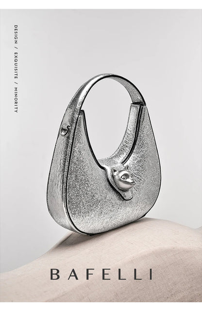 Patchwork Genuine Leather Hobo Shoulder and Crossbody Bag