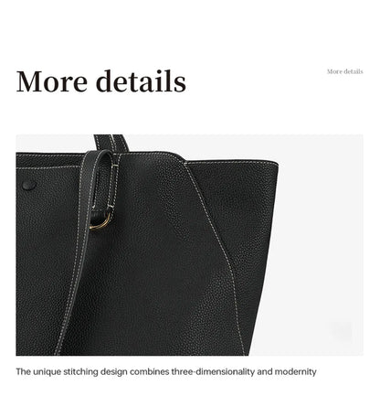 Genuine Leather Tote Shoulder Bag