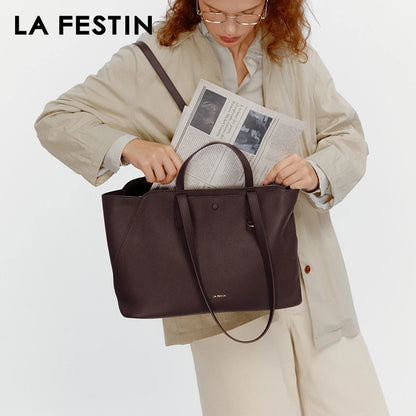 Genuine Leather Tote Shoulder Bag