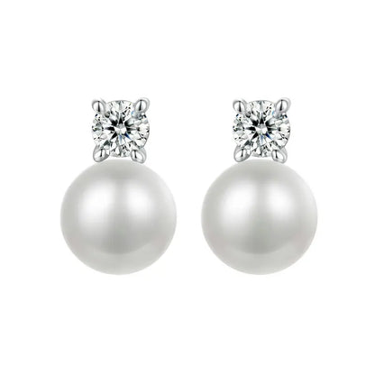 D-Color Moissanite Stud Earrings – 925 Sterling Silver