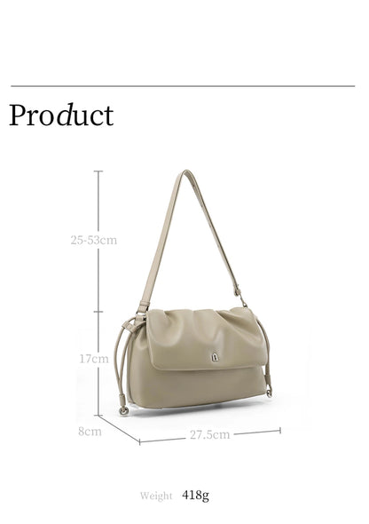 Split Leather Soft Shoulder and Crossbody Bag