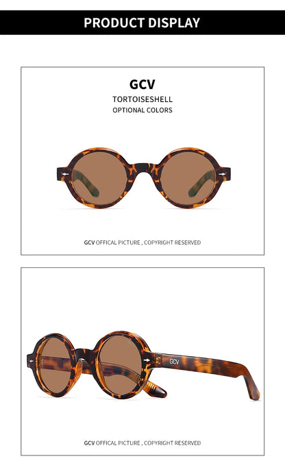 Circular Acetate Sunglasses – Polarized Mirror UV400