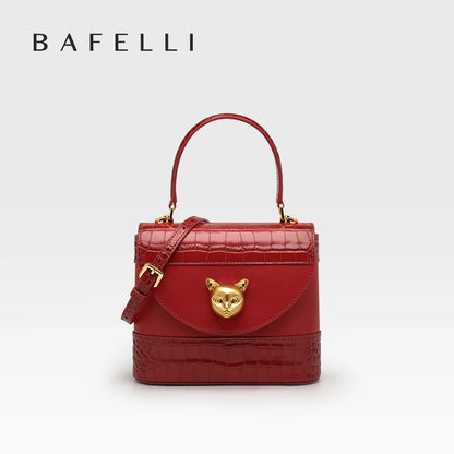 Genuine Leather Bucket Bag – Animal Print Style