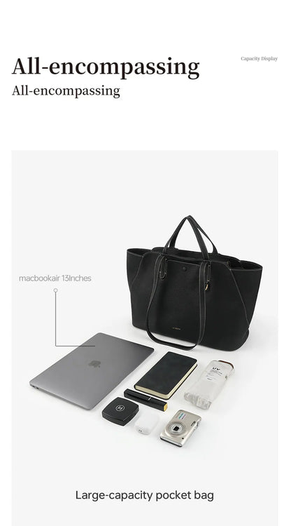 Genuine Leather Tote Shoulder Bag