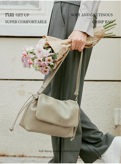 Split Leather Soft Shoulder and Crossbody Bag